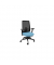 Bürodrehstuhl Indeed mesh, schwarz/wasserblau, mit Armlehnen, bis 150kg