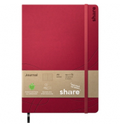 Notizbuch Y-07-07-08, share, rot, A5, punktkariert, 80g, 96 Blatt / 192 Seiten