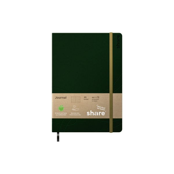 4260556676357 - Notizbuch Y-07-07-14 share schwarz A5 punktkariert 80g 96 Blatt   192 Seiten 4260556676357 share