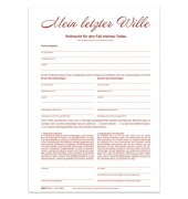RNK Mappe Mein letzter Wille 2898 A4
