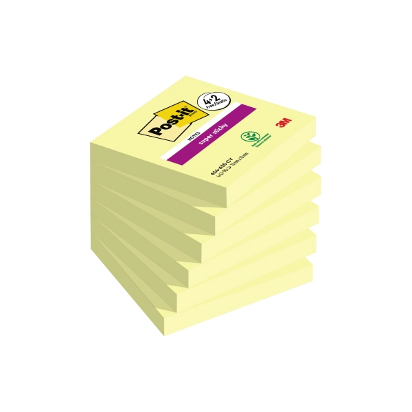 4054596926141 - + 2 GRATIS Super Sticky Notes Haftnotizen extrastark gelb 4 Blöcke + GRATIS 2 Blöcke 4054596926141 7100259321 6 Stück