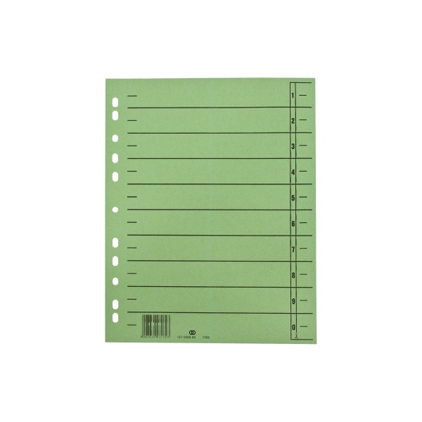 4003630025487 - Trennblätter oeco 1454 A4 grün 230g  4003630025487 100 Stück