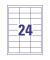 Etiketten Home Office 3658-10, weiß 64,6x33,8mm, 