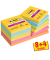 Haftnotizen 654-SS-CARN-P8+4, Carnival, 76x76mm, ultragelb/paradiseblau/limonengrün/powerpink/vitalorange, quadratisch