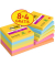 Haftnotizen 654-SS-CARN-P8+4, Carnival, 76x76mm, ultragelb/paradiseblau/limonengrün/powerpink/vitalorange, quadratisch