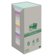 Haftnotizen 654-1RPT, Recycling Notes Tower Pastell Rainbow, 76x76mm, je 4 x mint/rosa/je 3 x hellblau/flamingopink/2 x gelb, qu