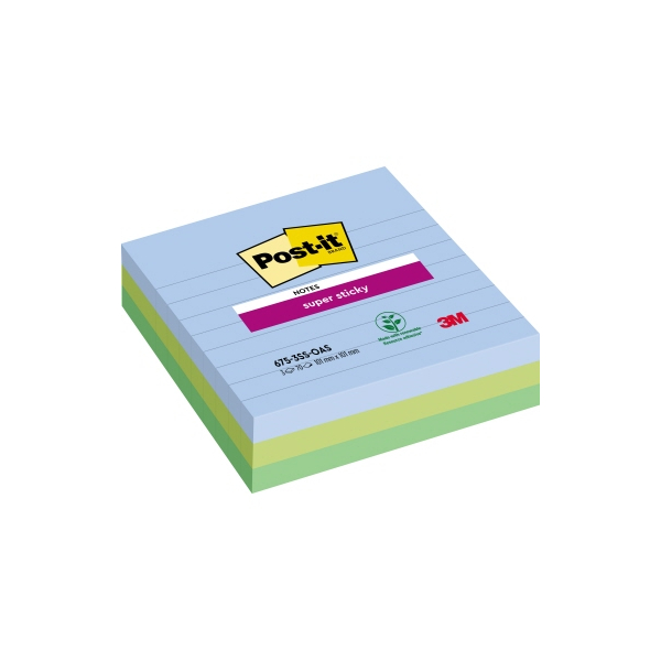 4054596926974 - Haftnotizen 675-3SS-OAS Super Sticky Oasis 101x101mm denimblau limonengrün immergrün quadratisch 4054596926974 3 Stück