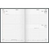 Buchkalender 5079562905, schwarz, 1 Tag / 1 Seite, 14,5x20,6cm (A5), 2026