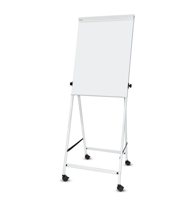 Flipchart MAULoffice Vierbein, 6374202, 70x100cm, wei&szlig;, mit Rollen