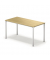Schreibtisch temptation four, 74cm (H), 140x70cm (BxT), rechteckig, eiche / weiß