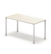 Schreibtisch temptation four, 74cm (H), 140x70cm (BxT), rechteckig, weiß / weiß
