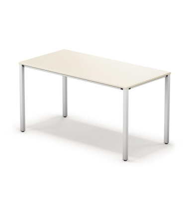 Schreibtisch temptation four, 74cm (H), 140x70cm (BxT), rechteckig, weiß / weiß
