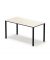 Schreibtisch temptation four, 74cm (H), 140x70cm (BxT), rechteckig, weiß / schwarz