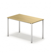 Schreibtisch temptation four, 74cm (H), 120x70cm (BxT), rechteckig, eiche / weiß