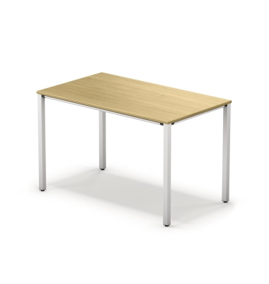 Schreibtisch temptation four, 74cm (H), 120x70cm (BxT), rechteckig, eiche / weiß