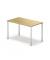 Schreibtisch temptation four, 74cm (H), 120x70cm (BxT), rechteckig, eiche / weiß