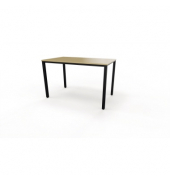 Schreibtisch temptation four, 74cm (H), 120x70cm (BxT), rechteckig, eiche / schwarz