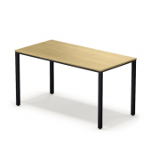Schreibtisch temptation four, 74cm (H), 140x70cm (BxT), rechteckig, eiche / schwarz