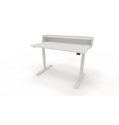 Sekretär se:desk home 815024101, elektrisch höhenverstellbar 65 -128cm (H), 120x70cm (BxT), rechteckig, weiß / weiß