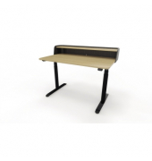 Sekretär se:desk home 815024272, elektrisch höhenverstellbar 65 -128cm (H), 120x70cm (BxT), rechteckig, eiche / schwarz