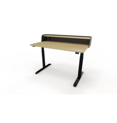 Sekretär se:desk home 815024272, elektrisch höhenverstellbar 65 -128cm (H), 120x70cm (BxT), rechteckig, eiche / schwarz