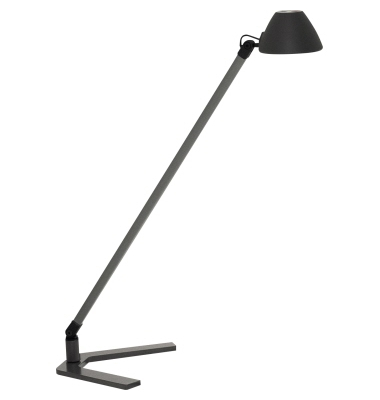 LED-Schreibtischlampe LUCIO, umbragrau, mit Standfuß, dimmbar