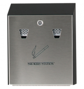 Rubbermaid Wandascher mit Schloss SmokersStation FGR1012EBK schwarz