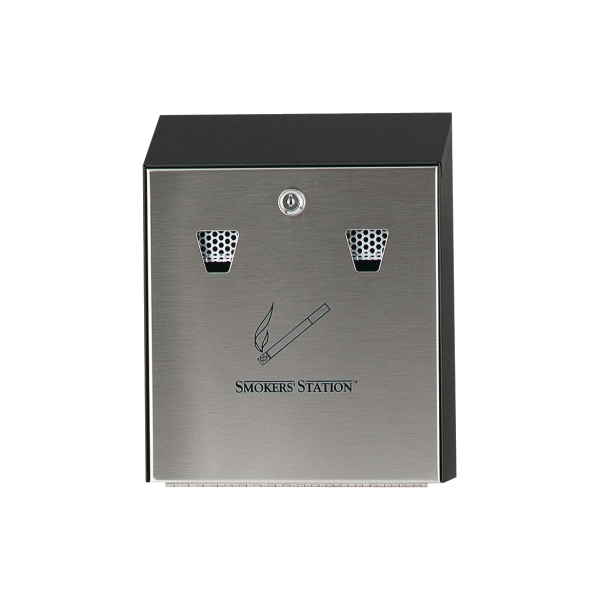 0097591027042 - Wandascher Rubbermaid® Smokers Station® für den Außenbereich Volumen 31 l abschließbar B 254 x T 76 x H 317 mm Stahl feuerverzinkt silber 0097591027042 - Wandascher Rubbermaid® Smokers Station® für den Außenbereich Volumen 31 l abschließbar B 254 x T 76 x H 317 mm Stahl feuerverzinkt silber