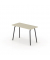 Schreibtisch se:lab work & meet desk, 74cm (H), 120x80cm (BxT), rechteckig, lichtgrau / schwarz