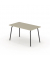 Schreibtisch se:lab work & meet desk, 74cm (H), 140x80cm (BxT), rechteckig, lichtgrau / schwarz