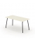 Schreibtisch se:lab work & meet desk, 74cm (H), 160x80cm (BxT), rechteckig, weiß / schwarz