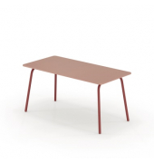Schreibtisch se:lab work & meet desk, 74cm (H), 160x80cm (BxT), rechteckig, antikrose / cayennerot