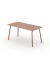 Schreibtisch se:lab work & meet desk, 74cm (H), 160x80cm (BxT), rechteckig, antikrose / cayennerot