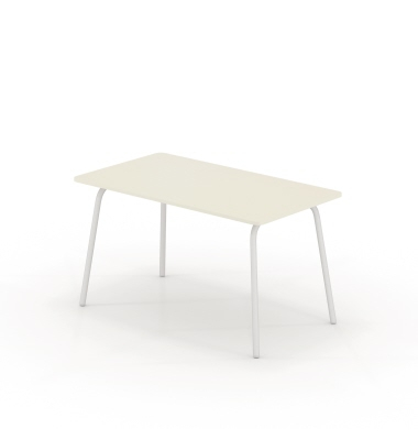 Schreibtisch se:lab work & meet desk, 74cm (H), 140x80cm (BxT), rechteckig, weiß / weiß
