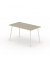 Schreibtisch se:lab work & meet desk, 74cm (H), 140x80cm (BxT), rechteckig, lichtgrau / weiß