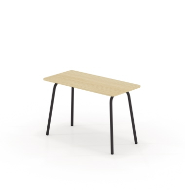 Schreibtisch se:lab work & meet desk, 74cm (H), 120x80cm (BxT), rechteckig, eiche hell / schwarz