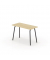 Schreibtisch se:lab work & meet desk, 74cm (H), 120x80cm (BxT), rechteckig, eiche hell / schwarz