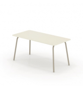 Schreibtisch se:lab work & meet desk, 74cm (H), 160x80cm (BxT), rechteckig, weiß / beige