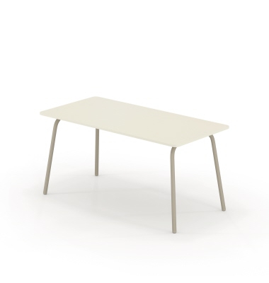 Schreibtisch se:lab work & meet desk, 74cm (H), 160x80cm (BxT), rechteckig, weiß / beige