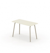 Schreibtisch se:lab work & meet desk, 74cm (H), 120x80cm (BxT), rechteckig, weiß / beige