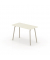 Schreibtisch se:lab work & meet desk, 74cm (H), 120x80cm (BxT), rechteckig, weiß / beige