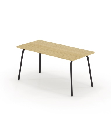 Schreibtisch se:lab work & meet desk, 74cm (H), 160x80cm (BxT), rechteckig, eiche hell / schwarz