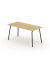 Schreibtisch se:lab work & meet desk, 74cm (H), 160x80cm (BxT), rechteckig, eiche hell / schwarz