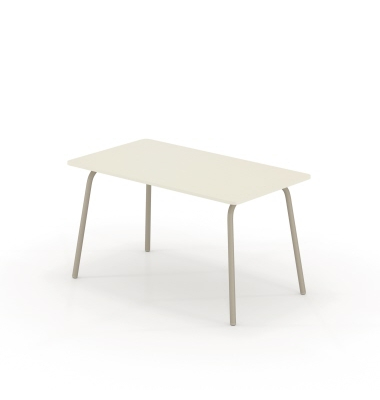 Schreibtisch se:lab work & meet desk, 74cm (H), 140x80cm (BxT), rechteckig, weiß / beige