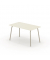 Schreibtisch se:lab work & meet desk, 74cm (H), 140x80cm (BxT), rechteckig, weiß / beige