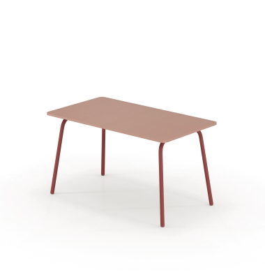 Schreibtisch se:lab work & meet desk, 74cm (H), 140x80cm (BxT), rechteckig, antikrose / cayennerot