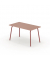 Schreibtisch se:lab work & meet desk, 74cm (H), 140x80cm (BxT), rechteckig, antikrose / cayennerot