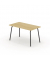 Schreibtisch se:lab work & meet desk, 74cm (H), 140x80cm (BxT), rechteckig, eiche hell / schwarz