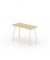 Schreibtisch se:lab work & meet desk, 74cm (H), 120x80cm (BxT), rechteckig, eiche hell / weiß