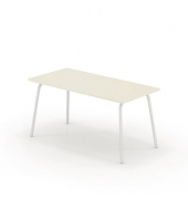 Schreibtisch se:lab work & meet desk, 74cm (H), 160x80cm (BxT), rechteckig, weiß / weiß